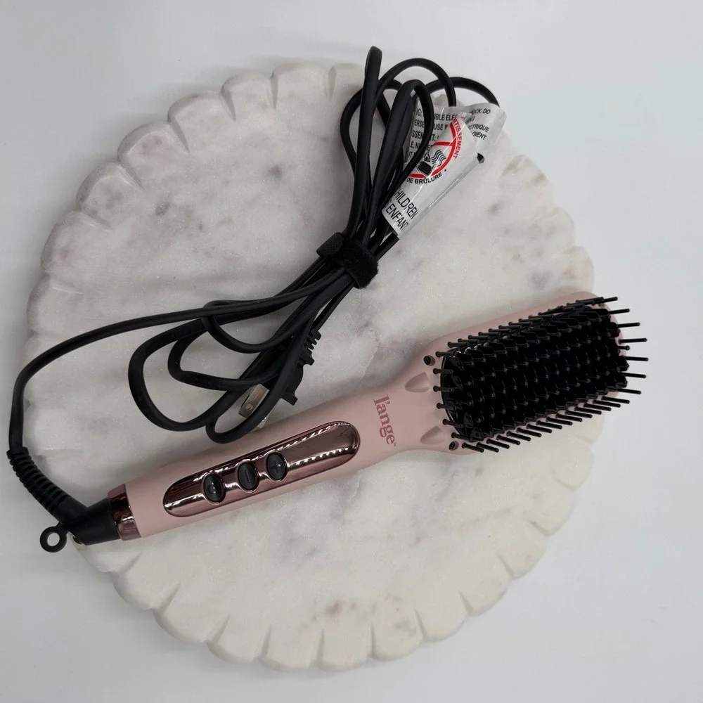 L'ange Le Vite Hairbrush Straightener Blush Rose Ceramic Ionic Thermal Brush
